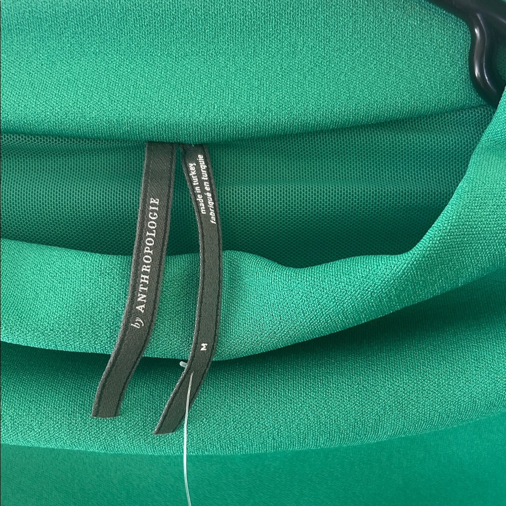 Anthropologie Green Ruched Maxi Dress - Picture 2 of 6
